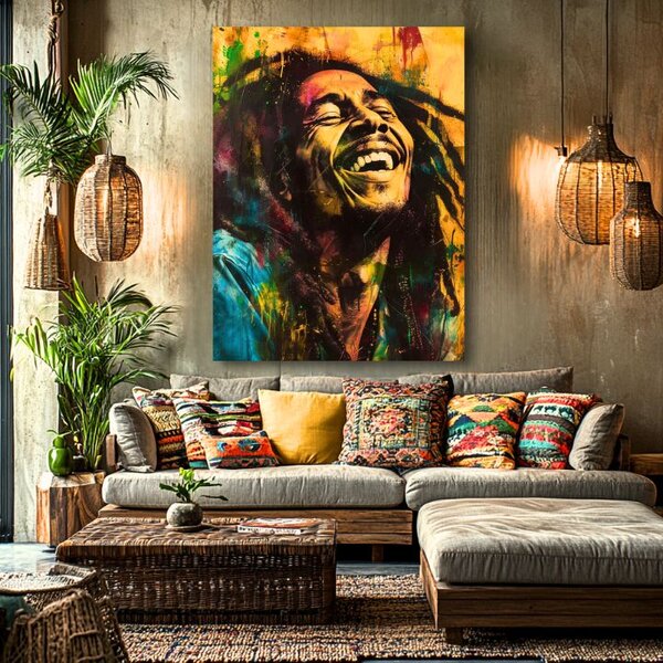 Obraz Bob Marley - Jamajská hviezda | dokončené rukou umelca - 60x90 cm