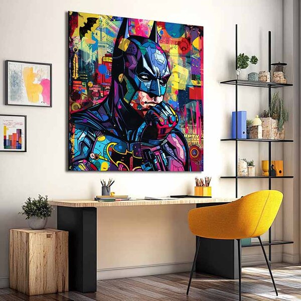 Obraz Batman: Grafická ikona | Talianske plátno - 50x50 cm