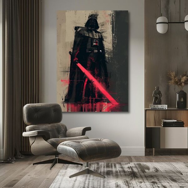 Obraz Darth Vader - Temná sila na plátne | dokončené rukou umelca - 60x90 cm