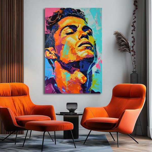 Obraz Cristiano Ronaldo - Energia víťaza | dokončené rukou umelca - 60x90 cm