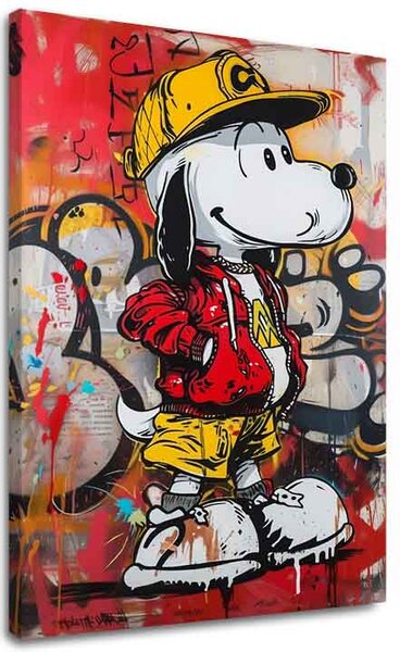 Obraz Cool Snoopy na plátne | dokončené rukou umelca - 40x50 cm