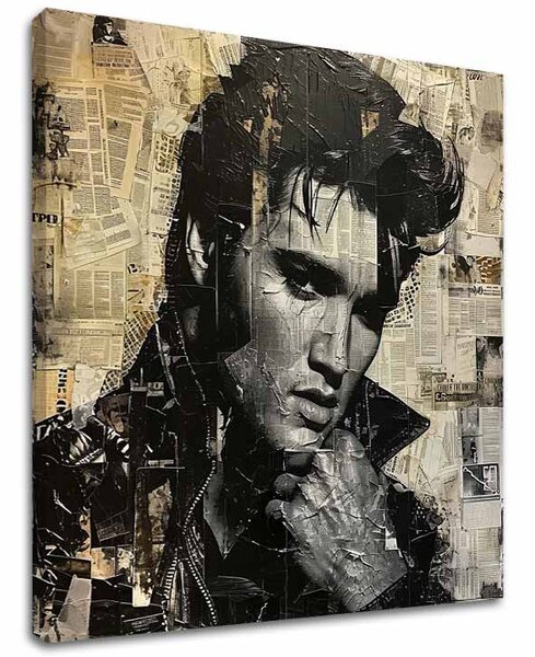 Obraz Elvis Presley - Rockový génius | dokončené rukou umelca - 60x60 cm
