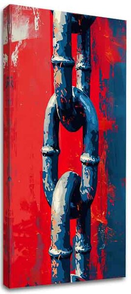 Obraz Industrial Chain na plátne | dokončené rukou umelca - 40x80 cm