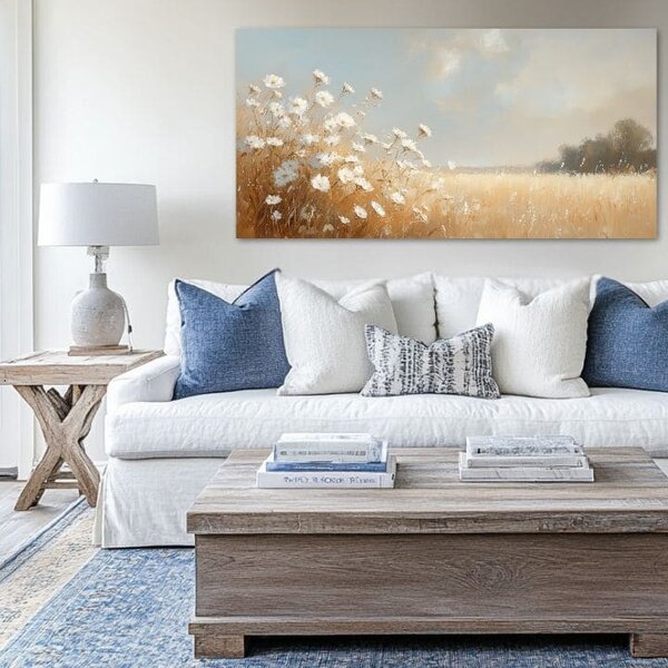 Obraz jemnosť letného rána | dokončené rukou umelca - 40x80 cm