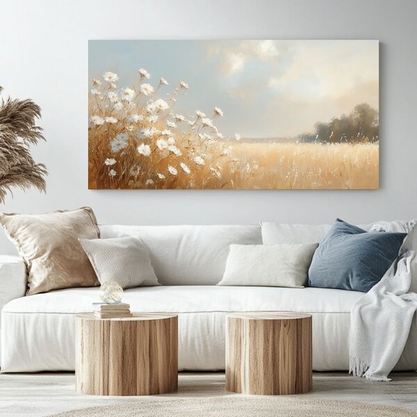 Obraz jemnosť letného rána | dokončené rukou umelca - 40x80 cm
