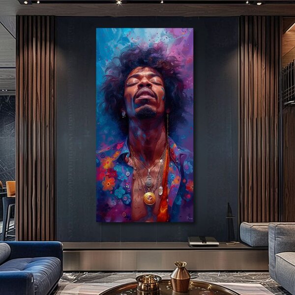 Obraz Jimi Hendrix - Explózia harmónie | dokončené rukou umelca - 50x100 cm