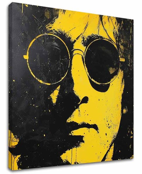 Obraz John Lennon - Žltý odraz reality | dokončené rukou umelca - 60x60 cm