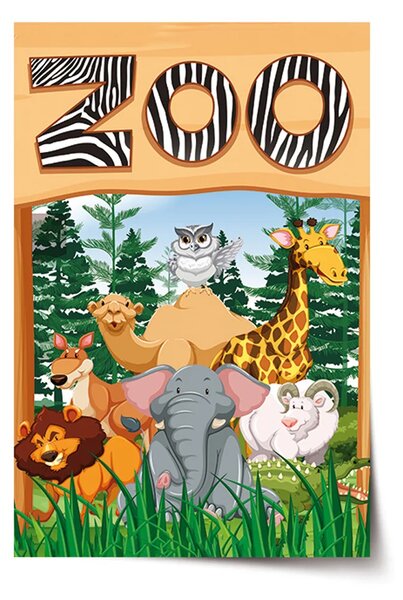 Sablio Plagát Zoo - 60x40 cm