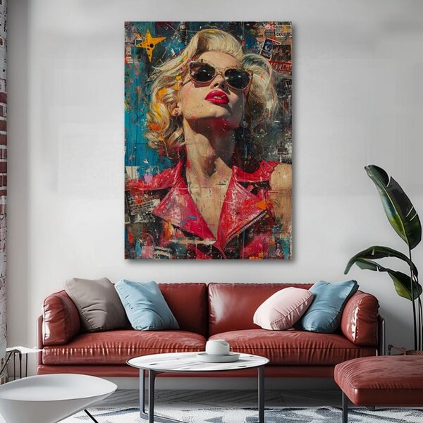 Obraz Marilyn Monroe - Ikona v žiari svetiel | dokončené rukou umelca - 60x90 cm