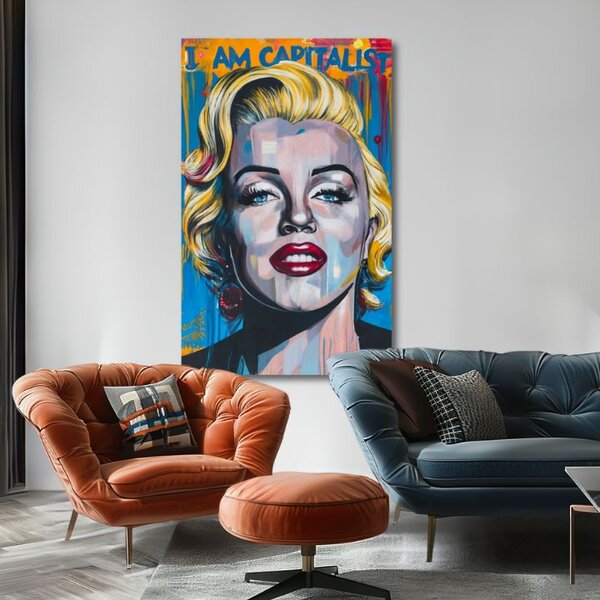 Obraz Marilyn Monroe - Kapitalistický šarm | dokončené rukou umelca - 60x90 cm
