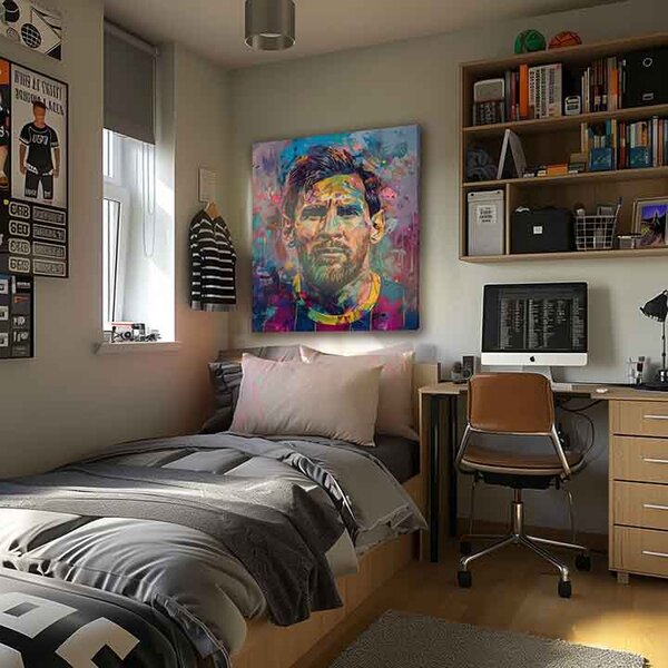 Obraz Messi Vibes na plátne | dokončené rukou umelca - 40x50 cm