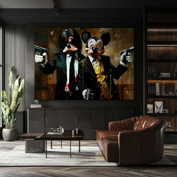 Obraz Mickey and the Mobster | dokončené rukou umelca - 60x40 cm