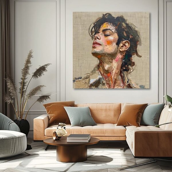 Obraz Michael Jackson - Melódia vášne | dokončené rukou umelca - 60x60 cm