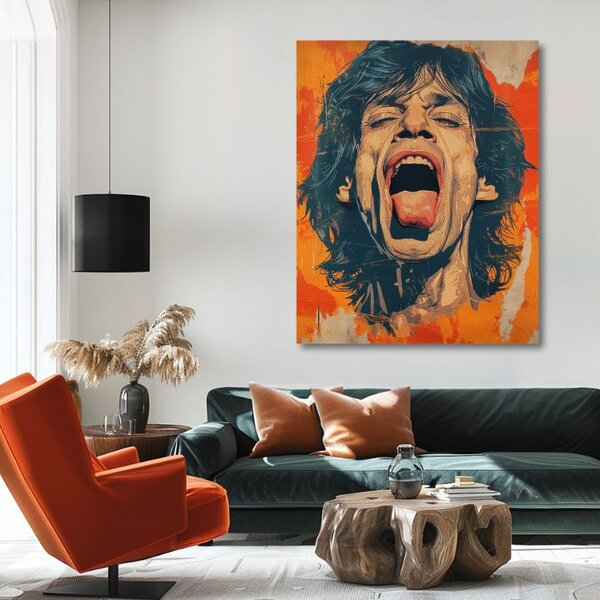 Obraz Mick Jagger - Sila rockovej scény | dokončené rukou umelca - 60x90 cm