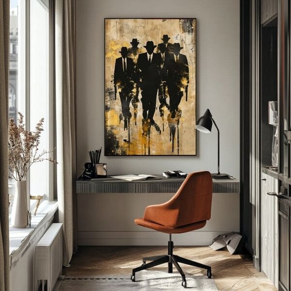 Obraz Outlaws in Shadows | dokončené rukou umelca - 60x90 cm