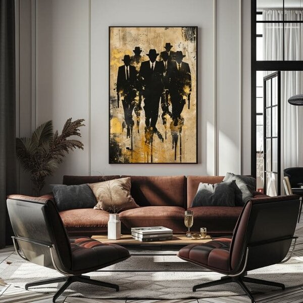 Obraz Outlaws in Shadows | dokončené rukou umelca - 60x90 cm