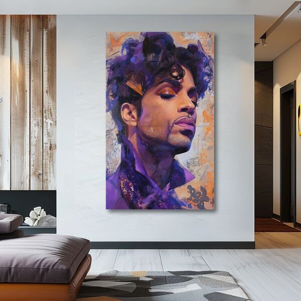 Obraz Prince - Fialový elegán | dokončené rukou umelca - 60x90 cm