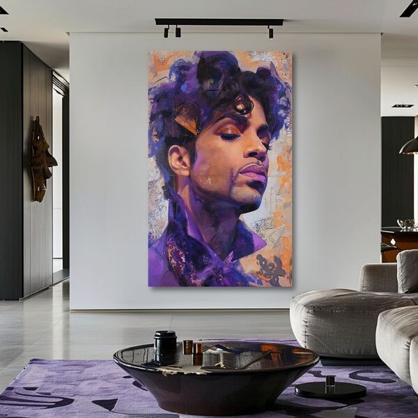 Obraz Prince - Fialový elegán | dokončené rukou umelca - 60x90 cm