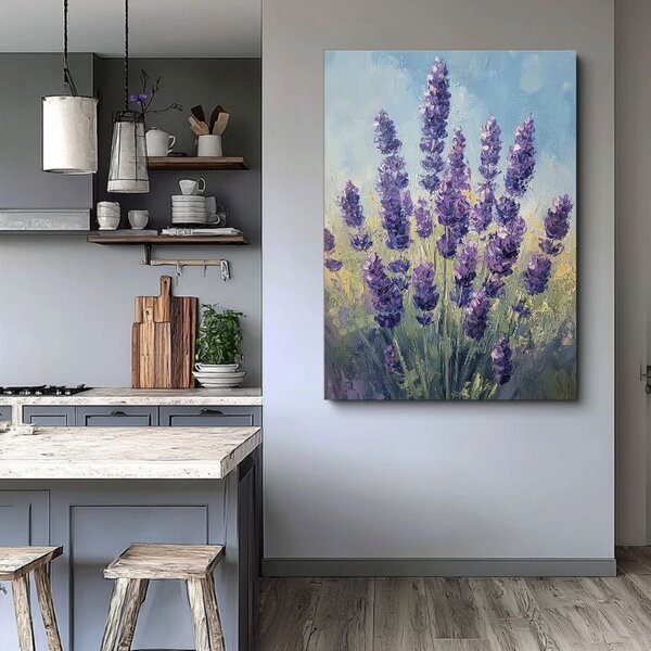 Obraz šepot levandule | Polia plné vôní | dokončené rukou umelca - 40x60 cm