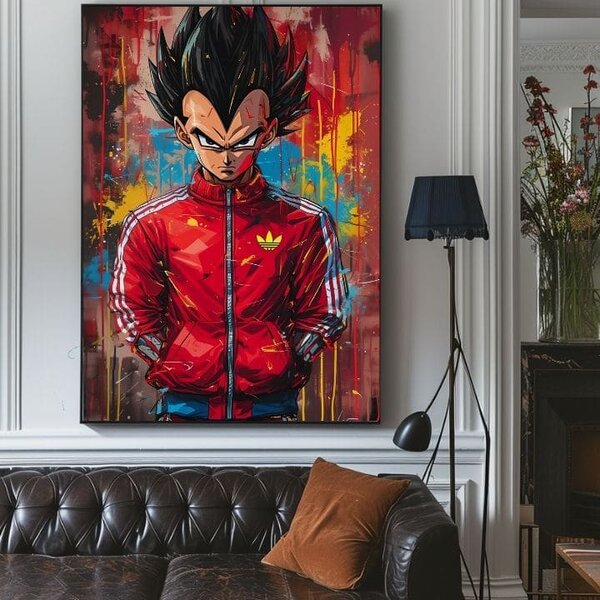 Obraz Saiyan: Sila bojovníka | dokončené rukou umelca - 60x90 cm