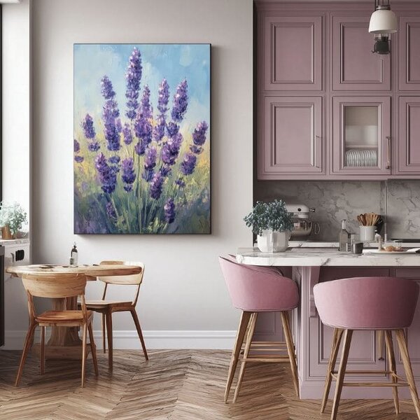 Obraz šepot levandule | Polia plné vôní | dokončené rukou umelca - 40x60 cm