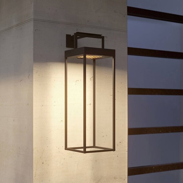 Lucande LED solárne svetlo Lynzy, 58 cm, čierne, kov, IP65, Čierna, Hliník, Moderný, Solárne svietidlá