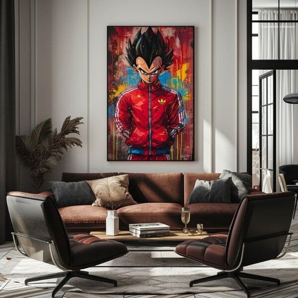 Obraz Saiyan: Sila bojovníka | dokončené rukou umelca - 60x90 cm