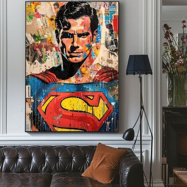 Obraz Superman: Pop ikona | dokončené rukou umelca - 60x90 cm