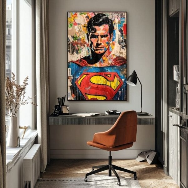 Obraz Superman: Pop ikona | dokončené rukou umelca - 60x90 cm