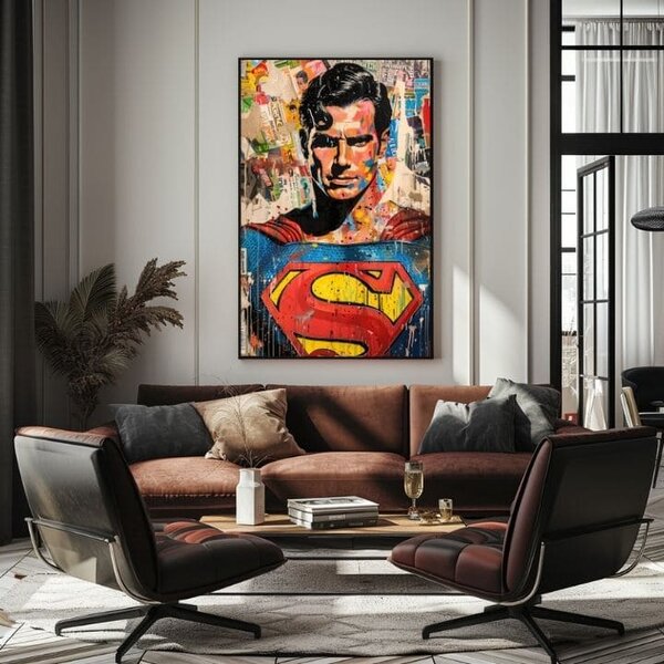 Obraz Superman: Pop ikona | dokončené rukou umelca - 60x90 cm