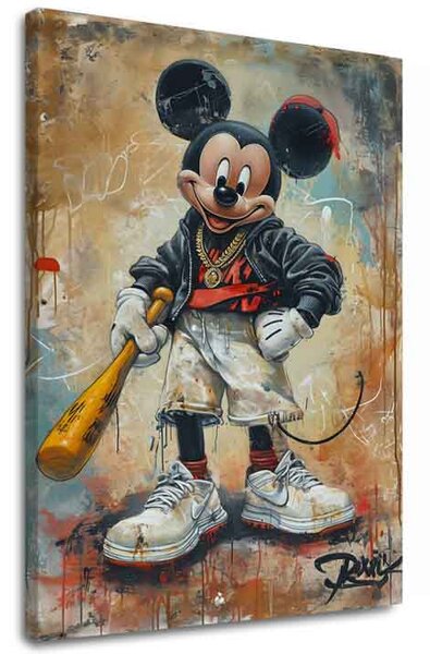 Obraz Street Mickey na plátne | dokončené rukou umelca - 40x50 cm