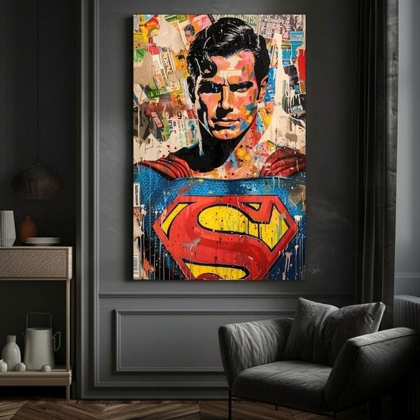 Obraz Superman: Pop ikona | dokončené rukou umelca - 60x90 cm