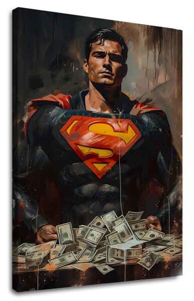 Obraz Superman: Muž peňazí | dokončené rukou umelca - 60x90 cm