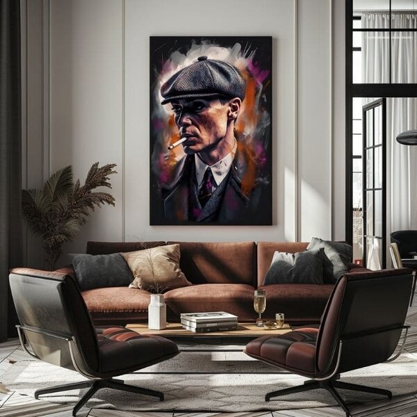 Obraz Tommy Shelby: Kráľ ulíc | dokončené rukou umelca - 60x90 cm
