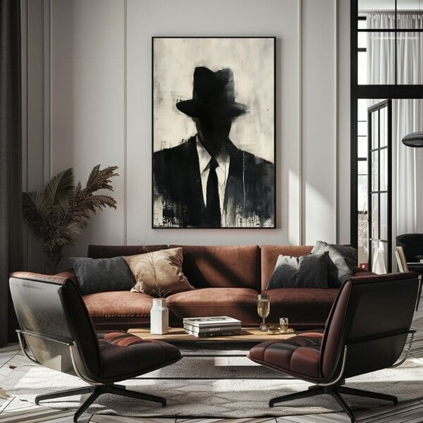 Obraz The Faceless Mobster | dokončené rukou umelca - 60x90 cm