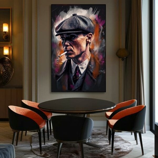 Obraz Tommy Shelby: Kráľ ulíc | dokončené rukou umelca - 60x90 cm