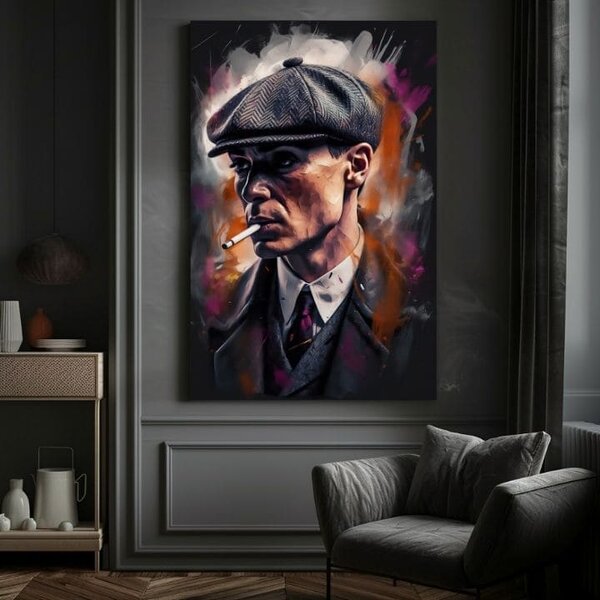 Obraz Tommy Shelby: Kráľ ulíc | dokončené rukou umelca - 60x90 cm