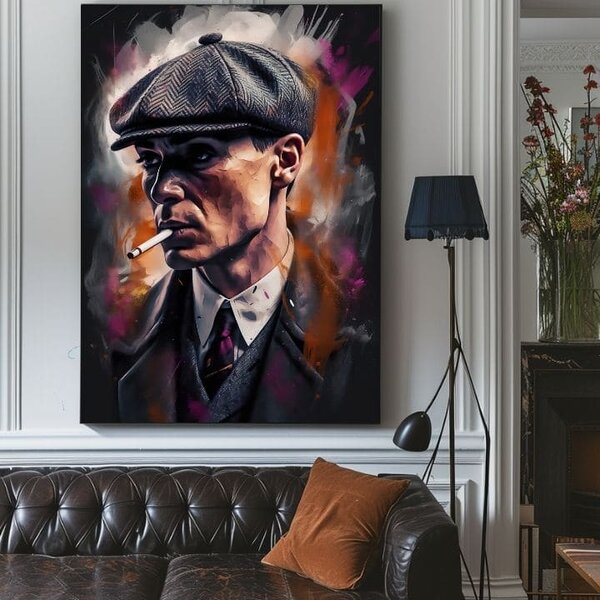 Obraz Tommy Shelby: Kráľ ulíc | dokončené rukou umelca - 60x90 cm