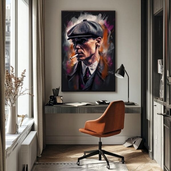 Obraz Tommy Shelby: Kráľ ulíc | dokončené rukou umelca - 60x90 cm