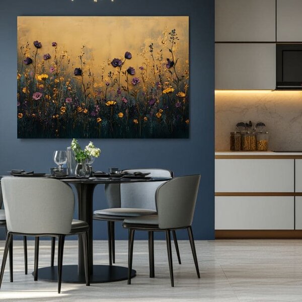 Obraz večerná lúka | dokončené rukou umelca - 40x60 cm