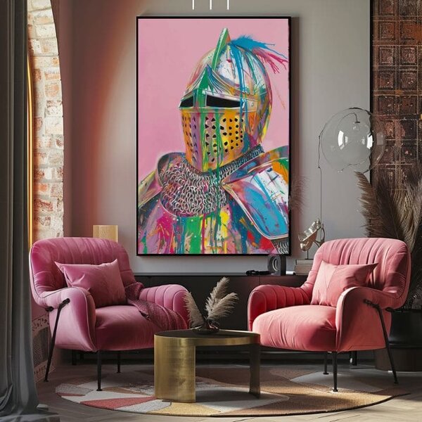 Obraz Vivid Knight na plátne | dokončené rukou umelca - 40x50 cm