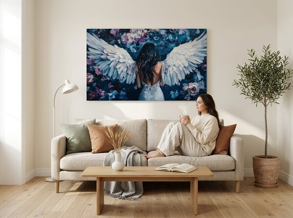 Obrazy anjelov Kráska z nebies | dokončené rukou umelca - 40x60 cm