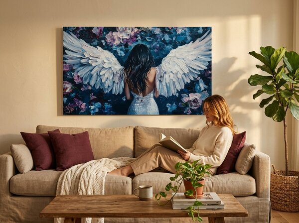 Obrazy anjelov Kráska z nebies | dokončené rukou umelca - 40x60 cm