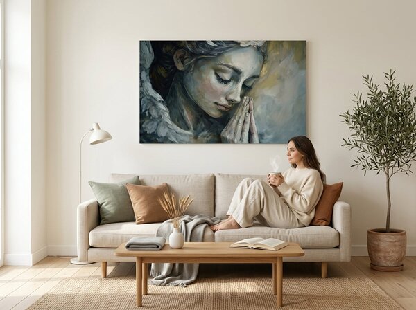 Obrazy anjelov Krehké stvorenie | dokončené rukou umelca - 40x60 cm