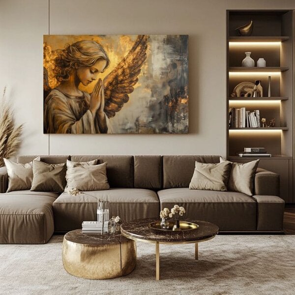 Obrazy anjelov Modlitba svetla | dokončené rukou umelca - 40x60 cm