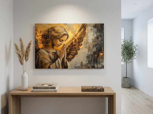 Obrazy anjelov Modlitba svetla | dokončené rukou umelca - 40x60 cm