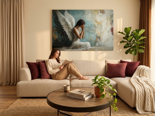 Obrazy anjelov Odpustenie | dokončené rukou umelca - 40x60 cm
