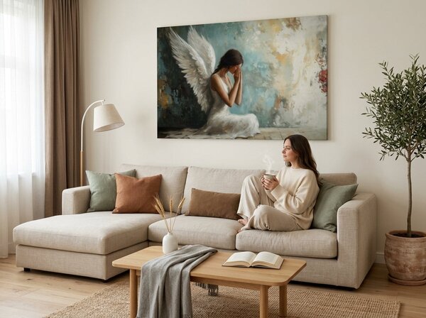 Obrazy anjelov Odpustenie | dokončené rukou umelca - 40x60 cm