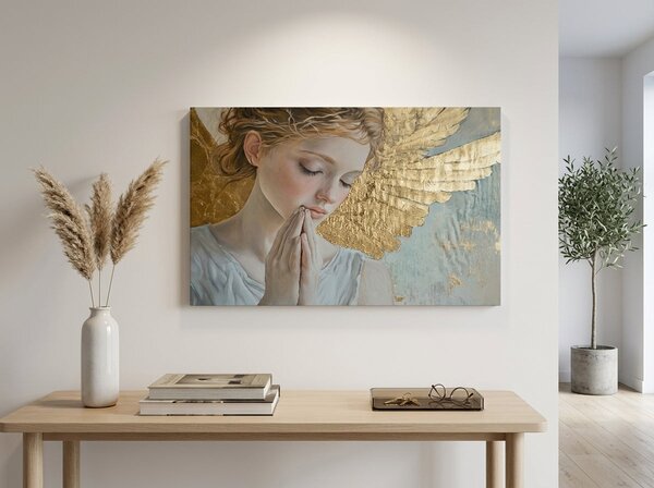 Obrazy anjelov Nebeský poklad | dokončené rukou umelca - 40x60 cm