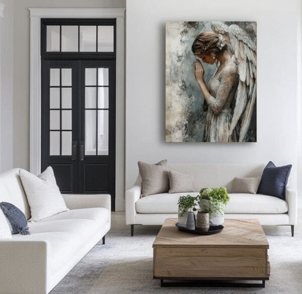 Obrazy anjelov Pokojná duša | dokončené rukou umelca - 40x60 cm